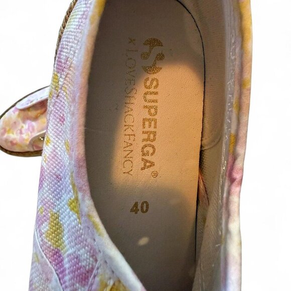 LoveShackFancy  Superga Platform Espadrille Sneakers in Perky Peach Size 40 US 9 - Picture 8 of 8